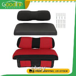 Black Golf Cart Front Cushion Set WithCushion Cover + Storage Bag For Club Car DS
