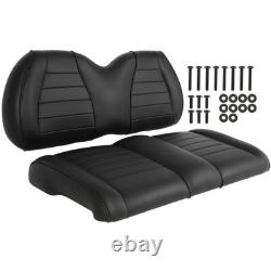 Black Golf Cart Front Seat Bottom & Back Cushion Set New for Club Car Precedent