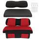 Black Golf Cart Front Seat Cushion Set Withcover Free+storage Bag For Club Car Ds