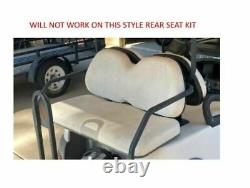 Black Golf Cart Seat Cover Set Front Rear 1/2 Extra Padding For EZGO Club Car