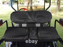 Black Golf Carts Seat Covers Front And Rear Fits For Club Car DS 2000.5 Up