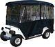 Black Rain Cover Enclosure For Golf Cart W Back Seat Extended Roof Ezgo Clubcar
