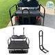 Black Rear Flip Seat Kit With Grab Bar For 2004-up Club Car Golf Cart Precedent