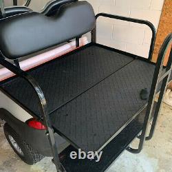 Black Rear Flip Seat Kit with Grab Bar for 2004-Up Club Car Golf Cart Precedent