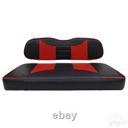 Black/Red Front Seat Cushions for Club Car DS 2000+