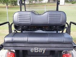 Black Seat Covers Front Rear (4 PCS) Custom Fit For Club Car Precedent Staple on