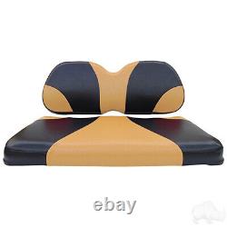 Black / Tan Front Seat Cushions for Club Car Precedent