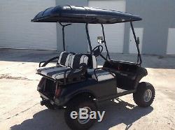 Black club car DS 4 seat Passenger golf cart electric lifted