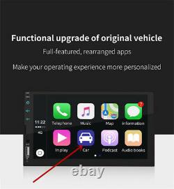 Bluetooth Car MP5 FM Stereo Radio Player Support Apple Carplay With 4LED Camera