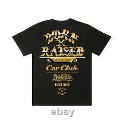 Born x Raised + MR. Cartoon CAR CLUB TEE BLACK Size Large, Short Sleeve