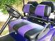 Club Car'00 & Up Golf Cart Front Seat Replacement Black/ Purple Str