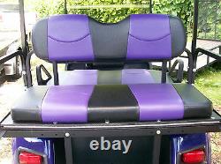 CLUB CAR'00 & UP Golf Cart Front Seat Replacement Black/ Purple Str
