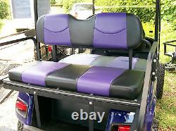 CLUB CAR'00 & UP Golf Cart Front Seat Replacement Black/ Purple Str