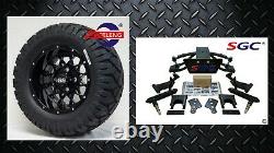 CLUB CAR PRECEDENT GOLF CART 6 SGC A-ARM LIFT KIT + 12 WHEELS and 22 AT TIRES