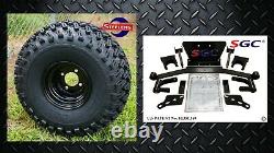 CLUB CAR PRECEDENT GOLF CART SGC 4 BLOCK LIFT KIT + 8 WHEELS and 22 AT TIRES