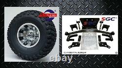 CLUB CAR PRECEDENT GOLF CART SGC 4 LIFT KIT + 10 WHEELS and 22 AT TIRES