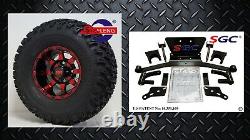 CLUB CAR PRECEDENT GOLF CART SGC 4 LIFT KIT + 10 WHEELS and 22 AT TIRES