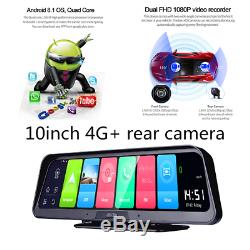 Car Recorder WithCam Dual Lens 4G WiFi GPS 10 IN DVR Dash Cam Video Android 8.1