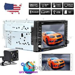 Car Stereo DVD CD Multimedia Player Radio GPS Touch Screen BT USB 2DIN with Camera