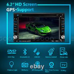 Car Stereo DVD CD Multimedia Player Radio GPS Touch Screen BT USB 2DIN with Camera