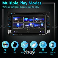 Car Stereo DVD CD Multimedia Player Radio GPS Touch Screen BT USB 2DIN with Camera