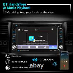 Car Stereo DVD CD Multimedia Player Radio GPS Touch Screen BT USB 2DIN with Camera