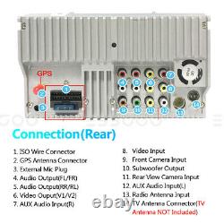 Car Stereo DVD CD Multimedia Player Radio GPS Touch Screen BT USB 2DIN with Camera