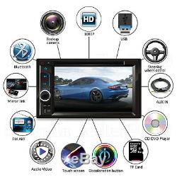 Car Stereo Radio Bluetooth Audio Receiver Double Din 6.2 Touch Screen + Camera