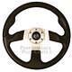 Club Car Ds 13.5 Black Steering Wheel With Chrome Adapter Hub