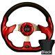 Club Car Ds 1982-up Golf Cart Red Racer Steering Wheel Black Adapter Kit