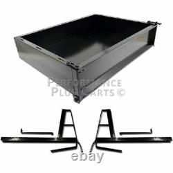 Club Car DS 2000.5 and Up Golf Cart Black Steel Utility Cargo Box with Brackets