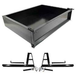 Club Car DS 2000.5 and Up Golf Cart Black Steel Utility Cargo Box with Brackets