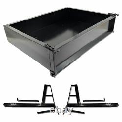 Club Car DS 2000.5 and Up Golf Cart Black Steel Utility Cargo Box with Brackets