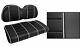 Club Car Ds 2000+ Golf Cart Custom Seat Covers Carbon Fiber Black White