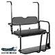 Club Car Ds Black Leather Rear Seat Complete Assembly Kit Roof Support Grab Bar