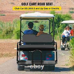 Club Car DS Black Leather Rear Seat Complete Assembly Kit Roof Support Grab Bar