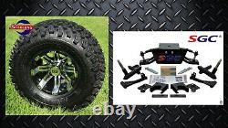 Club Car DS Golf Cart 6 A-Arm Lift Kit + 10 Wheels and 22 AT Tires 2004.5-UP