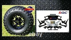 Club Car DS Golf Cart 6 A-Arm Lift Kit + 10 Wheels and 22 AT Tires 2004.5-UP