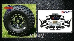 Club Car DS Golf Cart 6 A-Arm Lift Kit + 10 Wheels and 22 AT Tires 2004.5-UP