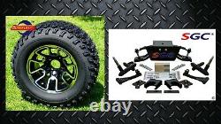 Club Car DS Golf Cart 6 A-Arm Lift Kit + 12 Wheels and 23 AT Tires 2004.5-UP