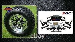 Club Car DS Golf Cart 6 A-Arm Lift Kit + 12 Wheels and 23 Tires 1982-2003