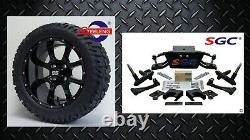 Club Car DS Golf Cart 6 A-Arm Lift Kit +14 Wheels and 22 AT Tires 1982-2003