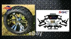 Club Car DS Golf Cart 6 A-Arm Lift Kit + 14 Wheels and 23 AT Tires 2004.5-UP