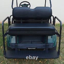 Club Car DS Golf Cart Flip Flop Rear Seat Kit Fold Down Back Seat Beige Black
