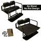 Club Car Ds Golf Cart Flip Folding Rear Back Seat Kit For 2000.5 And Up Black