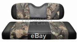Club Car DS Golf Cart Front Seat Cover, Camo and Black