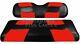 Club Car Ds Golf Cart Front Seat Cover, Riptide Black And Red
