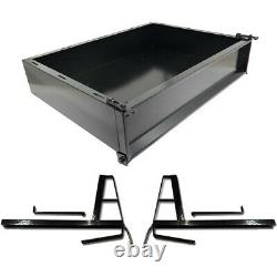 Club Car DS Golf Cart Part Black Powder Coated Utility Cargo Bed Box 2001-Up