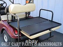 Club Car DS Golf Cart Rear Flip Seat Kit (1982-2000.5) BLACK SEAT CUSHIONS