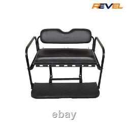 Club Car DS Golf Cart Rear Flip Seat Kit Black Cushions GTW Mach3 Seat Kit